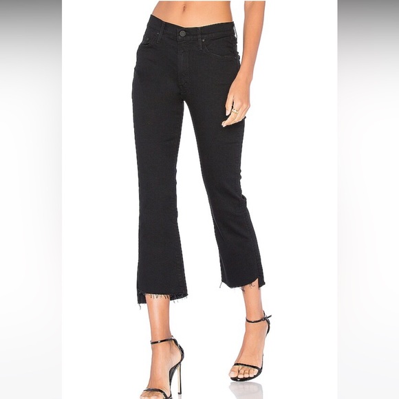 MOTHER Insider Crop Step Fray Jeans in Not Guilty